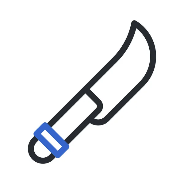 Иконка Ножа Стиле Дуоколор Серого Синего Цвета Военный Иллюстрационный Вектор — стоковый вектор