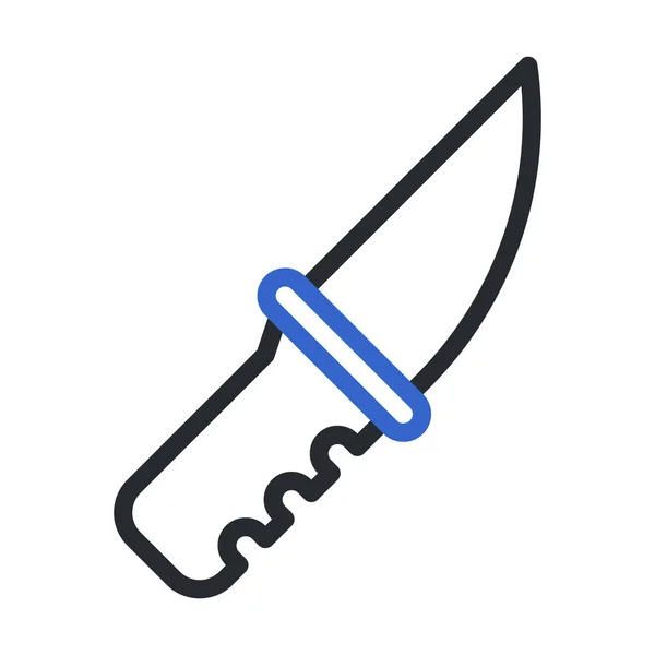 Иконка Ножа Стиле Дуоколор Серого Синего Цвета Военный Иллюстрационный Вектор — стоковый вектор