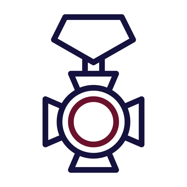 Ícone Medalha Estilo Duocolor Cor Maroon Marinha Ilustração Militar Elemento —  Vetores de Stock