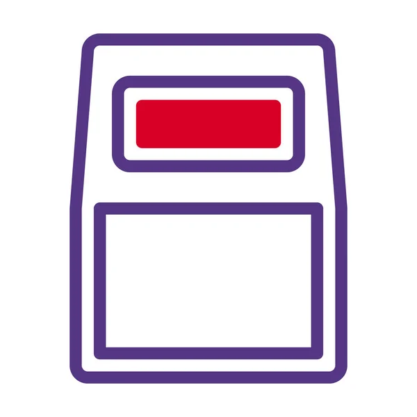 Броня Значок Дуотон Стиль Дуотон Красный Фиолетовый Цвет Военной Иллюстрации — стоковый вектор