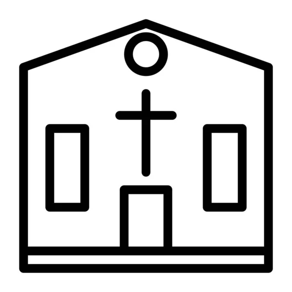 Katedrála Ikona Obrys Styl Velikonoční Ilustrace Vektorový Prvek Symbol Perfektní — Stockový vektor
