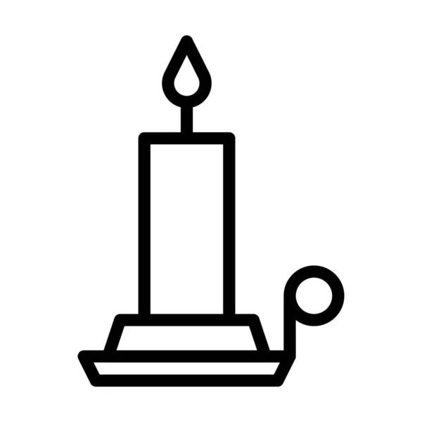 Kerzensymbol Umreißt Stil Ostern Illustration Vektor Element Und Symbol Perfekt — Stockvektor