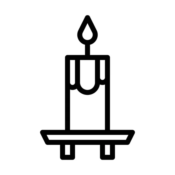 Свеча Иконка Очертания Стиль Пасхальные Иллюстрации Векторный Элемент Символ Идеально — стоковый вектор