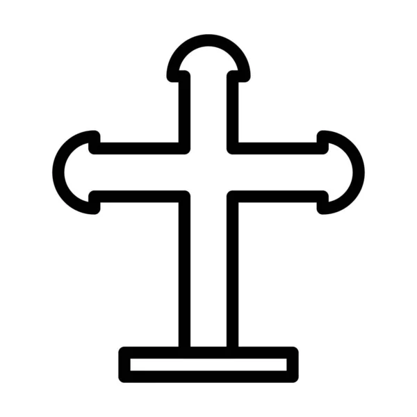 Христианская Икона Очерчивает Стиль Пасхальной Иллюстрации Векторного Элемента Символа Идеально — стоковый вектор