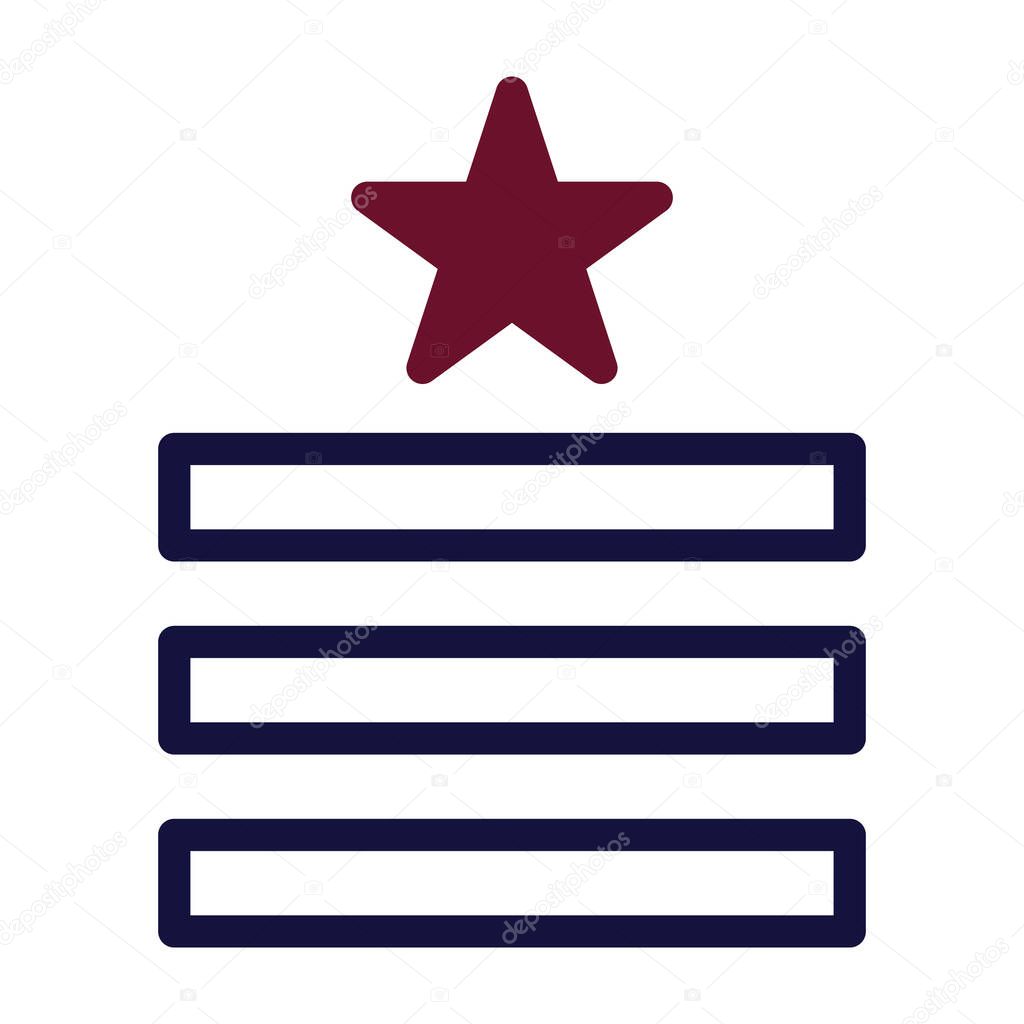 Badge icon duotone maroon navy military illustration vector army element and symbol perfect. Icon sign from modern collection for web.
