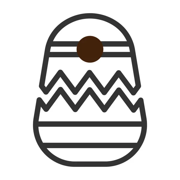 Symbol Duotone Graubraune Farbe Ostern Illustration Vektorelement Und Symbol Perfekt — Stockvektor