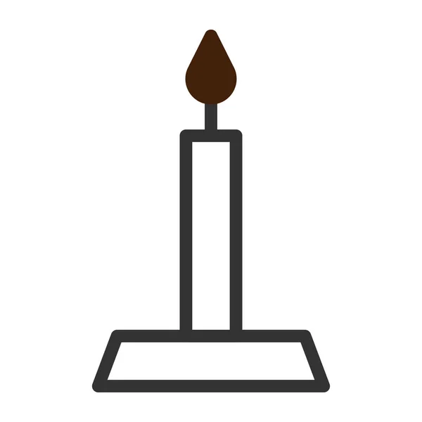Иконка Свечи Дуотон Серо Коричневый Цвет Пасхальный Иллюстрационный Векторный Элемент — стоковый вектор
