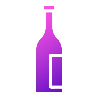 Cam şarap ikonu katı mor renk gradyan Paskalya illüstrasyon vektör elementi ve sembol mükemmel. Web için modern koleksiyon simgesi.