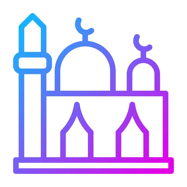 Іконка Мечеті Градієнт Фіолетового Кольору Ілюстрація Рамадан Векторний Елемент Символ — стоковий вектор