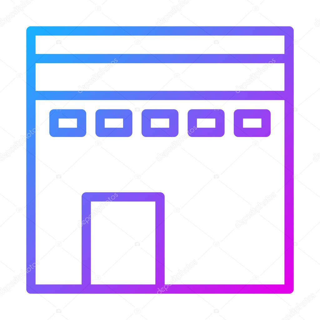 Kaaba icon gradient purple colour ramadan illustration vector element and symbol perfect. Icon sign from modern collection for web.