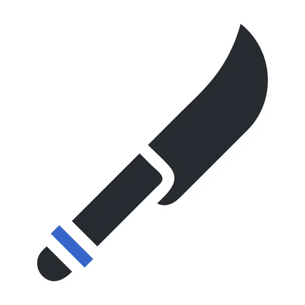 Messer Symbol Solide Graublaue Farbe Militärische Illustration Vektor Armee Element — Stockvektor