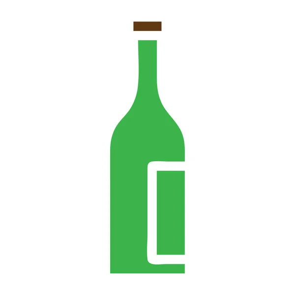 Szklana Ikona Zielony Brązowy Kolor Wielkanoc Ilustracja Wektor Element Symbol — Wektor stockowy