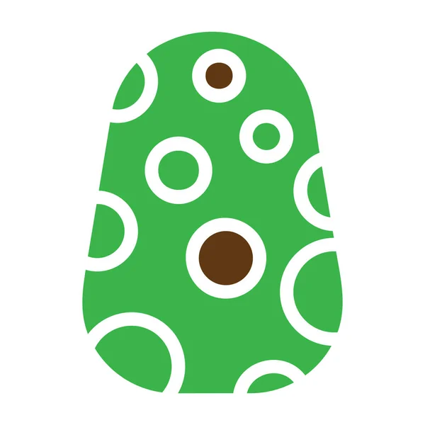 Symbol Einfarbig Grün Braun Farbe Ostern Illustration Vektorelement Und Symbol — Stockvektor