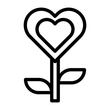 çiçek aşk ikonu siyah renk ana günü illüstrasyon vektör elementi ve sembolü mükemmel.