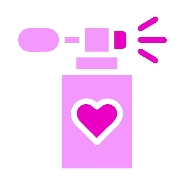 Parfüm Ikonu Katı Duocolor Pembe Renk Anneler Günü Illüstrasyon Vektör — Stok Vektör