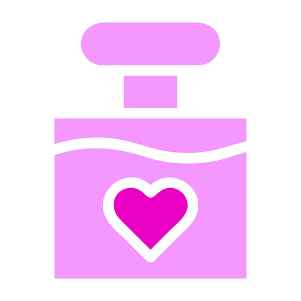 Parfüm Ikonu Katı Duocolor Pembe Renk Anneler Günü Illüstrasyon Vektör — Stok Vektör