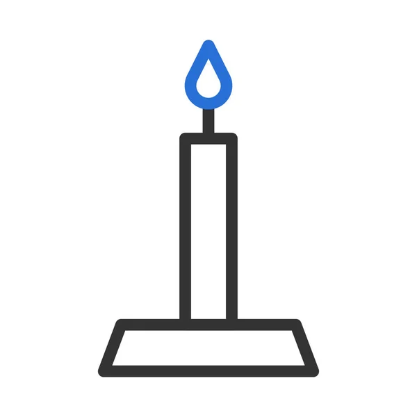 Kerze Symbol Duocolor Graublau Farbe Ostern Illustration Vektorelement Und Symbol — Stockvektor