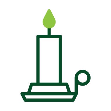 Mum ikonu duoton yeşil renkli Paskalya illüstrasyon vektör elementi ve sembol mükemmel. Web için modern koleksiyon simgesi.