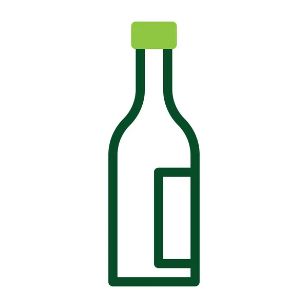 Glas Symbol Duotone Grüne Farbe Ostern Illustration Vektorelement Und Symbol — Stockvektor