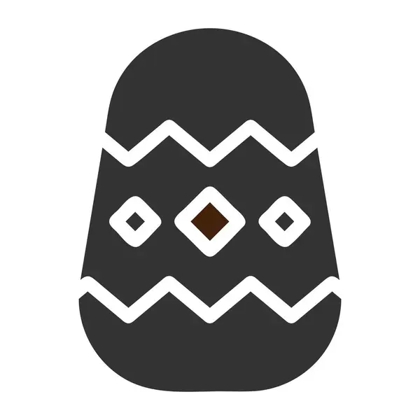 Symbol Einfarbig Grau Braun Farbe Ostern Illustration Vektorelement Und Symbol — Stockvektor
