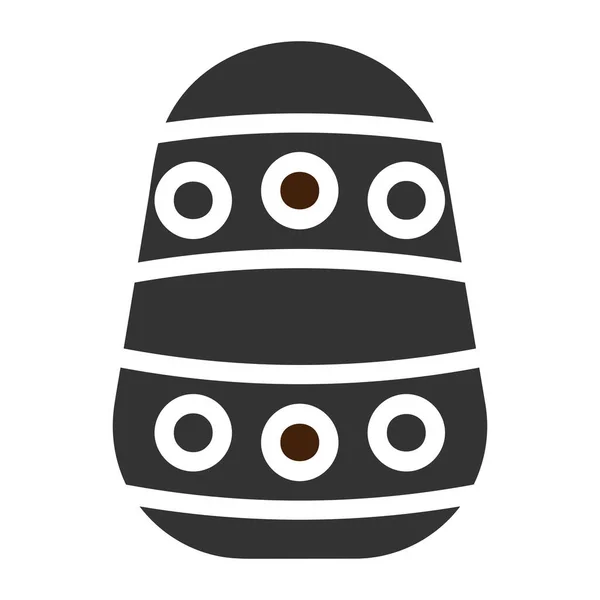Яйцо Иконка Твердого Серого Коричневого Цвета Пасхальные Иллюстрации Векторный Элемент — стоковый вектор