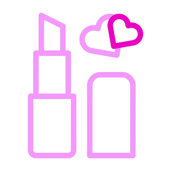 Lippenstift Symbol Duocolor Rosa Farbe Muttertag Illustration Vektorelement Und Symbol — Stockvektor