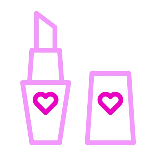 Icona Rossetto Duocolore Rosa Madre Giorno Illustrazione Elemento Vettoriale Simbolo — Vettoriale Stock