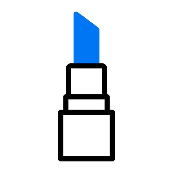 Lippenstift Symbol Duoton Blau Schwarz Farbe Muttertag Illustration Vektorelement Und — Stockvektor
