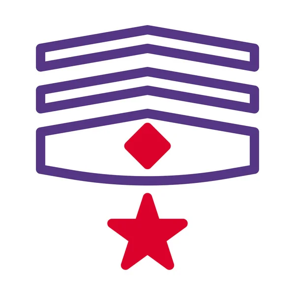 Значок Значка Дует Червоного Фіолетового Кольору Військовий Вектор Армії Елемент — стоковий вектор