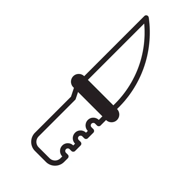 Нож Иконка Duotone Черный Цвет Военный Векторный Армейский Элемент Символ — стоковый вектор