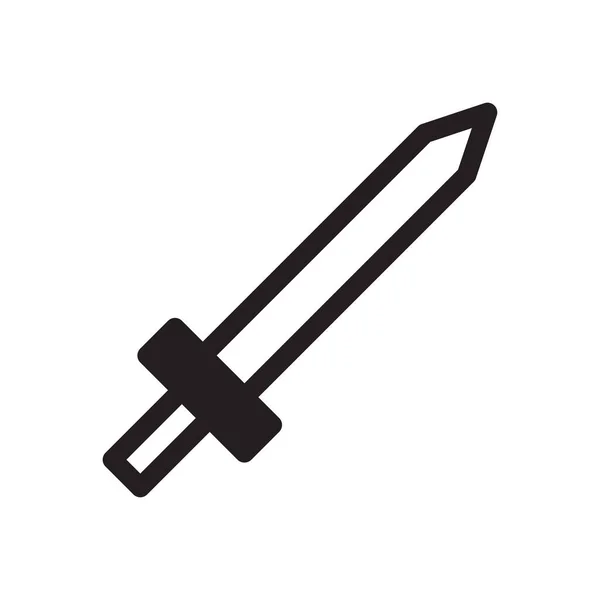 Sword Icon Duotone Black Colour Military Vector Army Element Symbol — Stock Vector