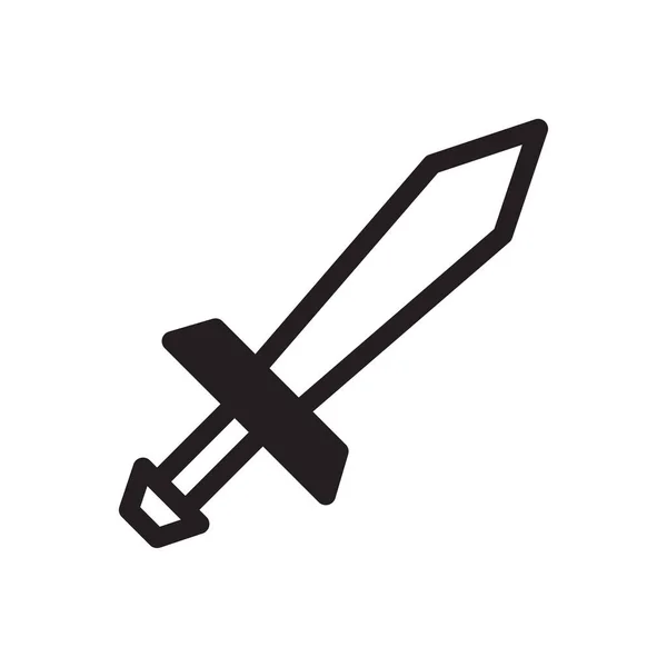 Schwert Symbol Duoton Schwarze Farbe Militär Vektor Armee Element Und — Stockvektor