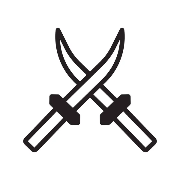 Икона Меч Duotone Черный Цвет Военных Векторных Армии Элемент Символ — стоковый вектор