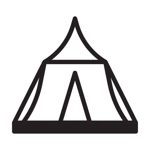 Tente Icône Duotone Noir Couleur Militaire Vecteur Armée Élément Symbole — Image vectorielle