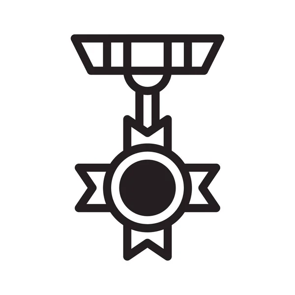 Medaile Ikona Duotone Černá Barva Vojenský Vektor Armádní Prvek Symbol — Stockový vektor