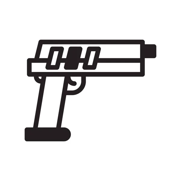 Icône Pistolet Duotone Couleur Noire Vecteur Militaire Élément Armée Symbole — Image vectorielle