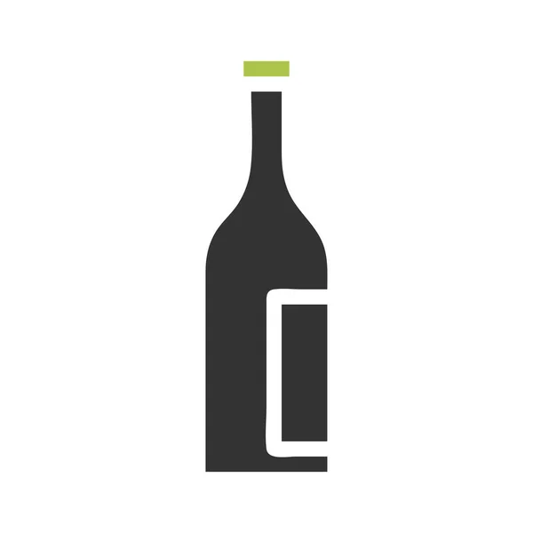 Glas Wein Ikone Einfarbig Grün Grau Farbe Ostern Illustration Vektorelement — Stockvektor