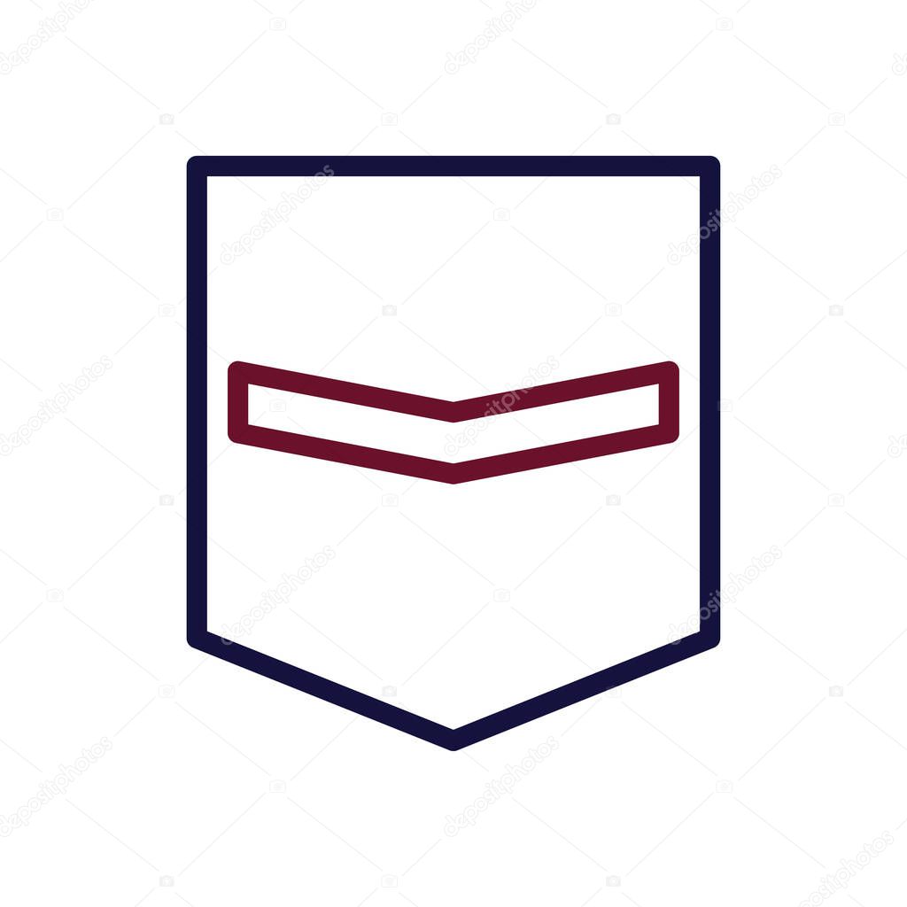 Badge icon duocolor maroon navy colour military vector army element and symbol perfect.