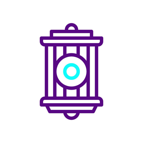 Фонарь иконка двенадцатицветный фиолетовый синий цвет рамадан иллюстрации векторный элемент и символ совершенный.