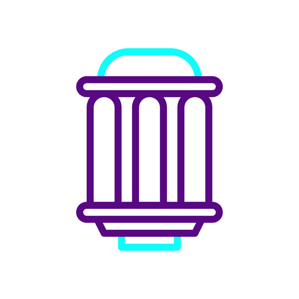 Фонарь иконка двенадцатицветный фиолетовый синий цвет рамадан иллюстрации векторный элемент и символ совершенный.