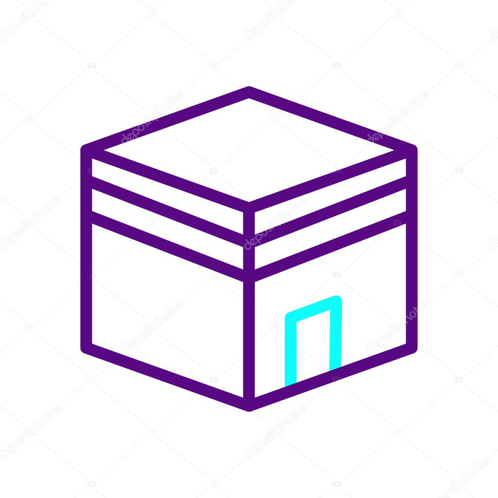 Kaaba icon duocolor purple blue colour ramadan illustration vector element and symbol perfect.