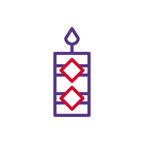 キャンドルアイコン二色赤紫の色中国の新年ベクトル要素とシンボル完璧な — ストックベクタ