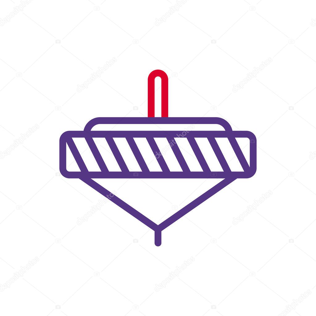 Spinning icon duocolor red purple colour chinese new year vector element and symbol perfect.