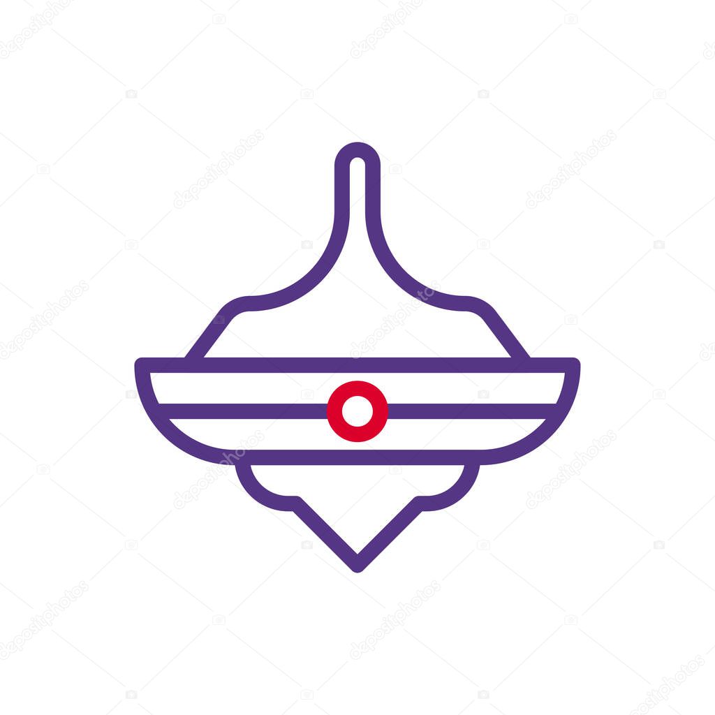 Spinning icon duocolor red purple colour chinese new year vector element and symbol perfect.