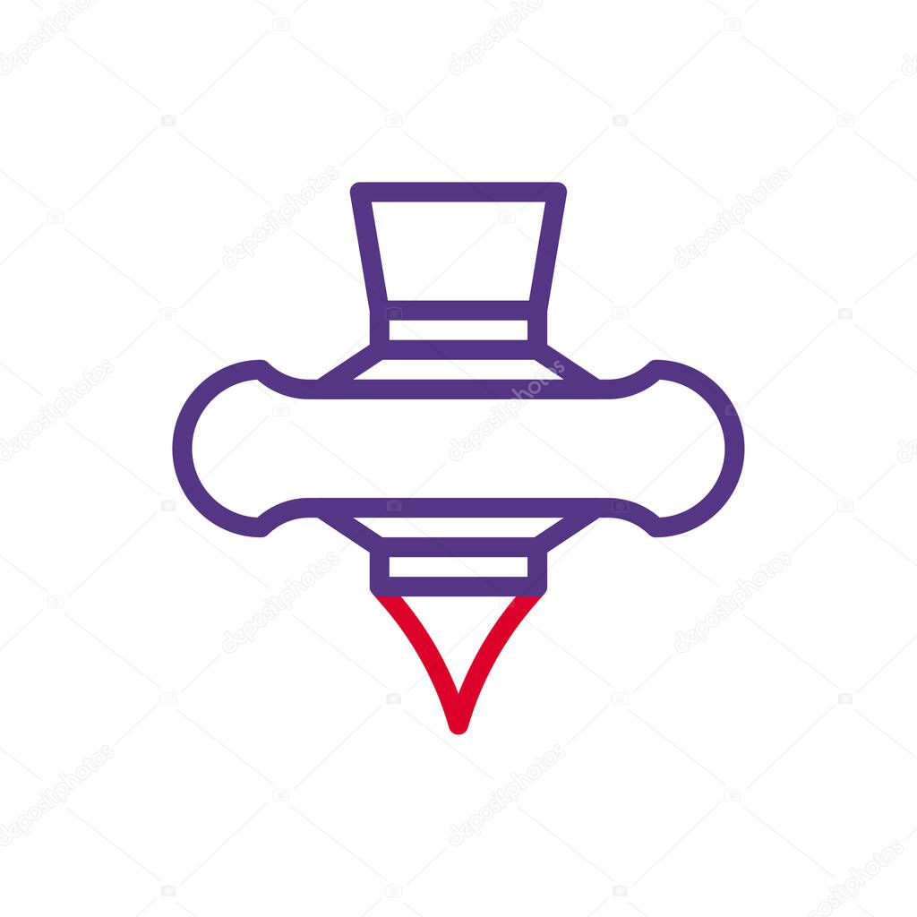 Spinning icon duocolor red purple colour chinese new year vector element and symbol perfect.