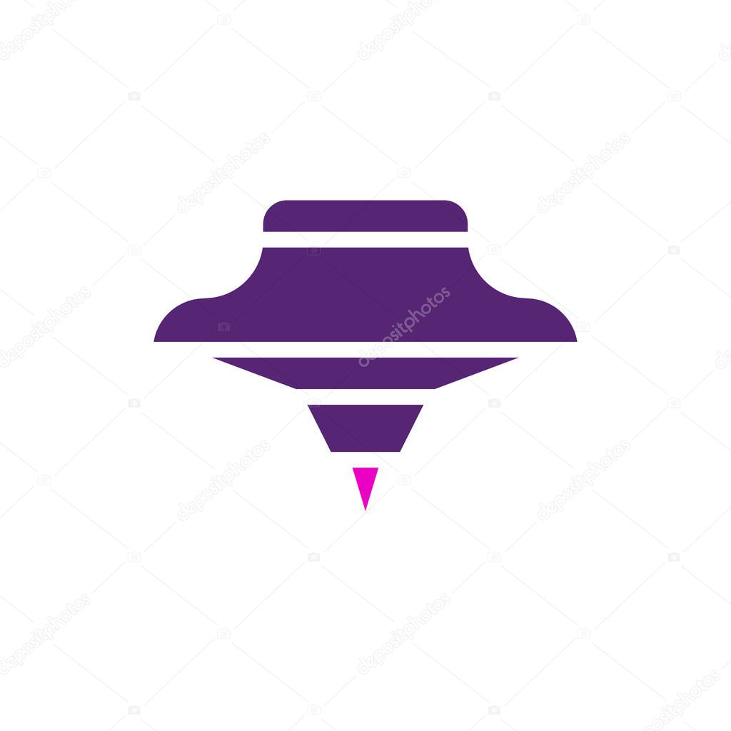 Spinning icon solid purple pink colour chinese new year vector element and symbol perfect.