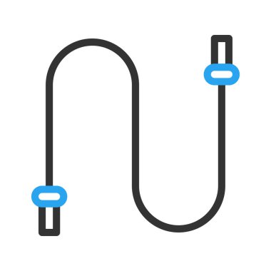 İp simgesi duocolor mavi renkli spor illüstrasyon vektör elemanı ve sembol mükemmel.