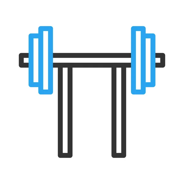 Kurzhantelsymbol Duocolor Blau Schwarz Farbe Sport Illustration Vektorelement Und Symbol — Stockvektor