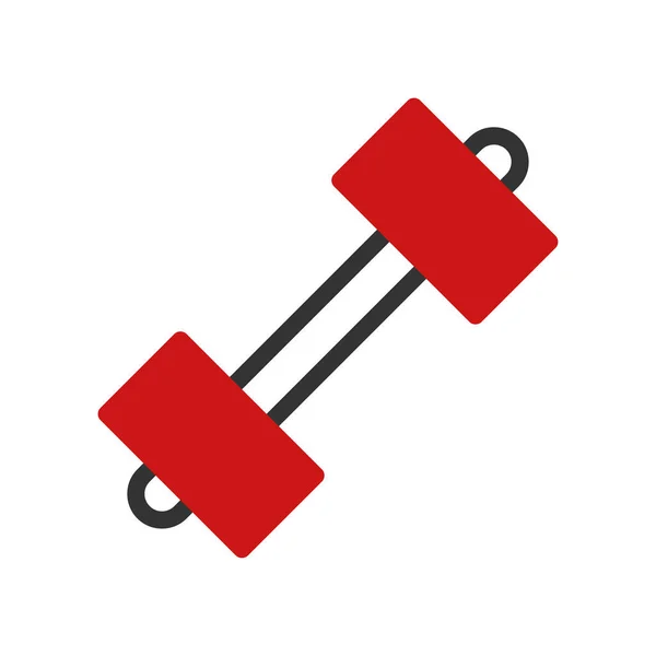 Dumbbell Icône Duotone Rouge Noir Couleur Sport Illustration Vectoriel Élément — Image vectorielle