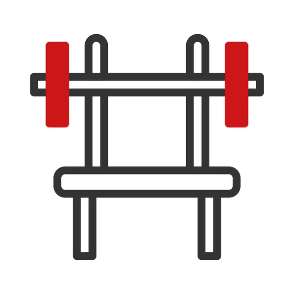 Dumbbell Icon Duotone Red Black Colour Sports Illustration Element Symbol — стоковый вектор